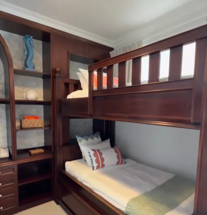 Resort room with bunk beds for children