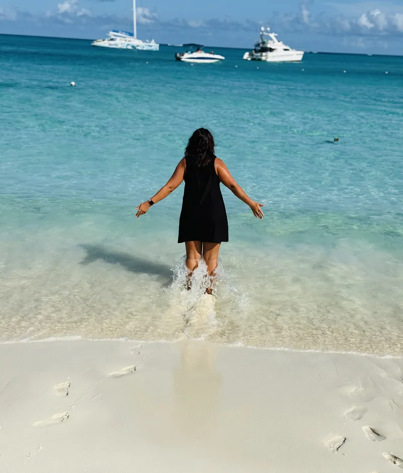 Erika walking into the Caribbean